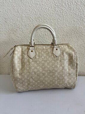 Louis Vuitton off white monogram cloth speedy 30